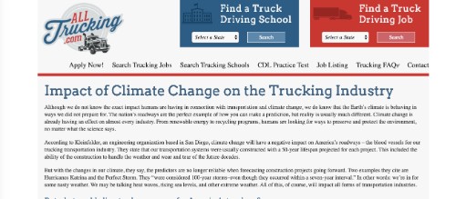 气候变化对卡车运输业的影响