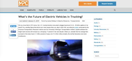 电动汽车在卡车运输中的未来是怎样的?