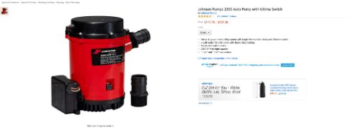 约翰逊泵2200自动泵与终极开关