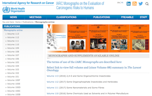 国际癌症研究机构(IARC)专著和补充