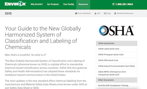《新的全球化学品统一分类和标签体系指南》