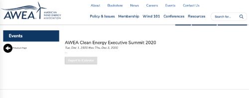 2020年AWEA清洁能源高管峰会